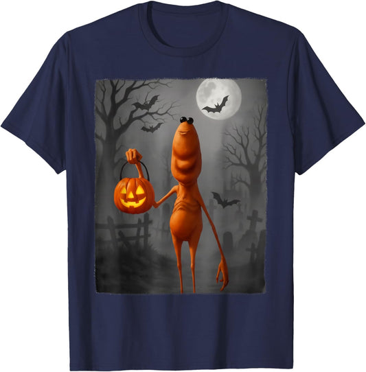 Marcus The Worm Halloween Custome T-Shirt - T-Shirt | Navy