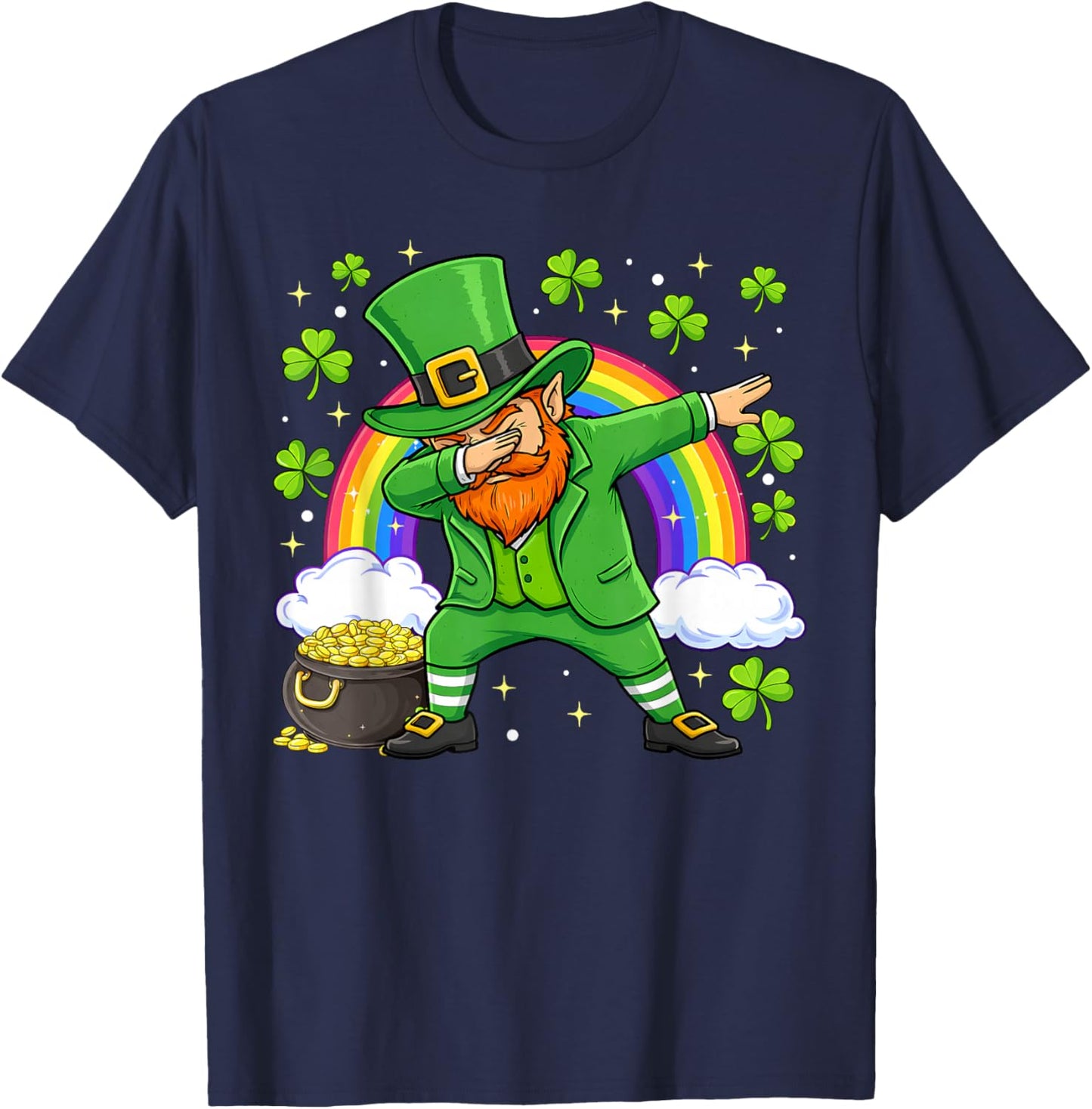 Dab Leprechaun Irish St Patricks Day Green Boys Toddler Kids T-Shirt - T-Shirt | Navy