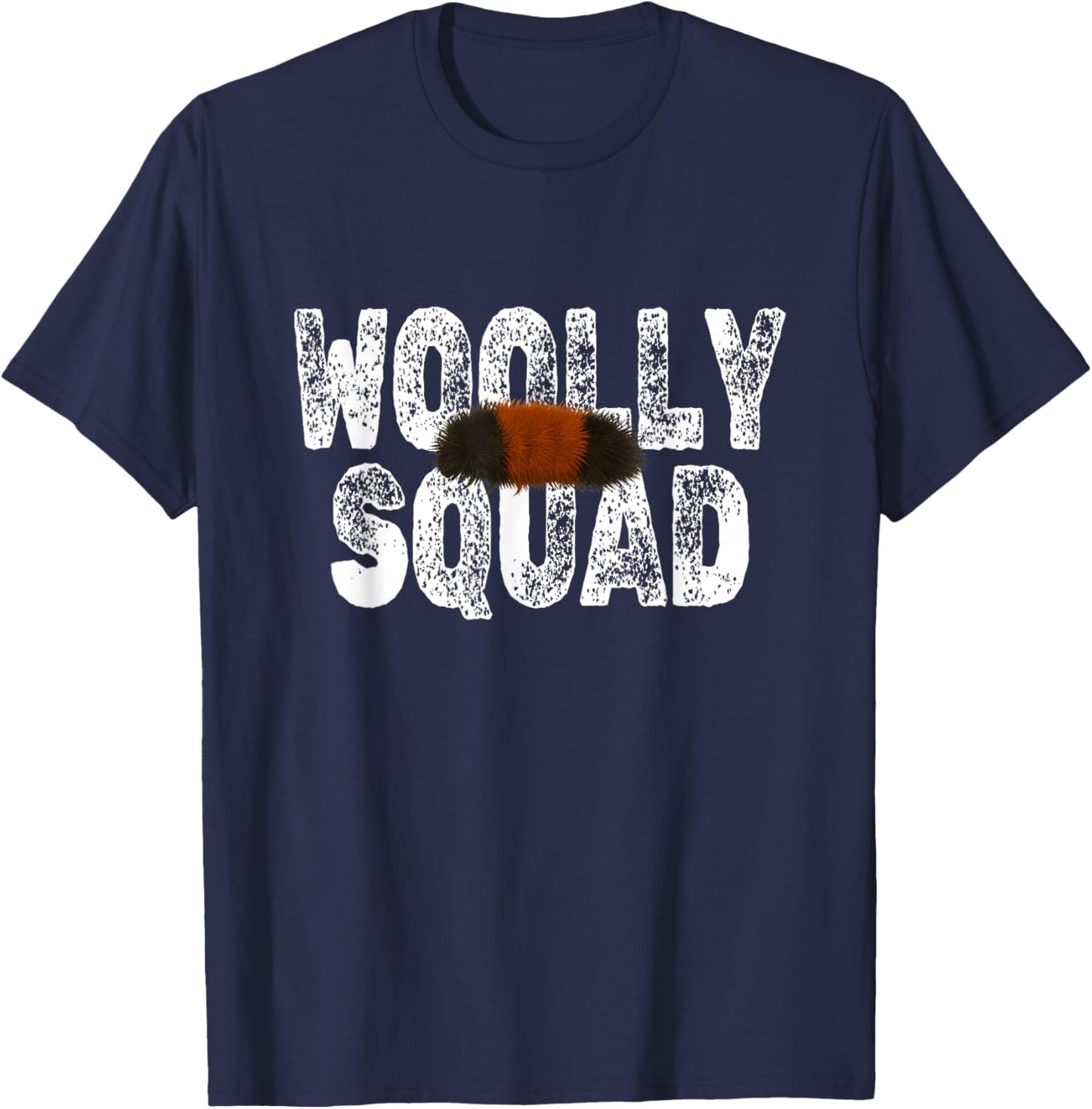 Funny Woolly Squad Caterpillar Bear Worm Winter Forecast T-Shirt - T-Shirt | Navy