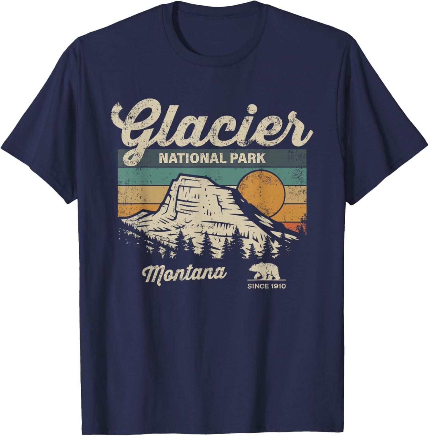 Glacier National Park T-Shirt - T-Shirt | Navy