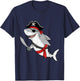 Pirate Shark Toddler Boy Funny Kids Halloween Costume T-Shirt - T-Shirt | Navy