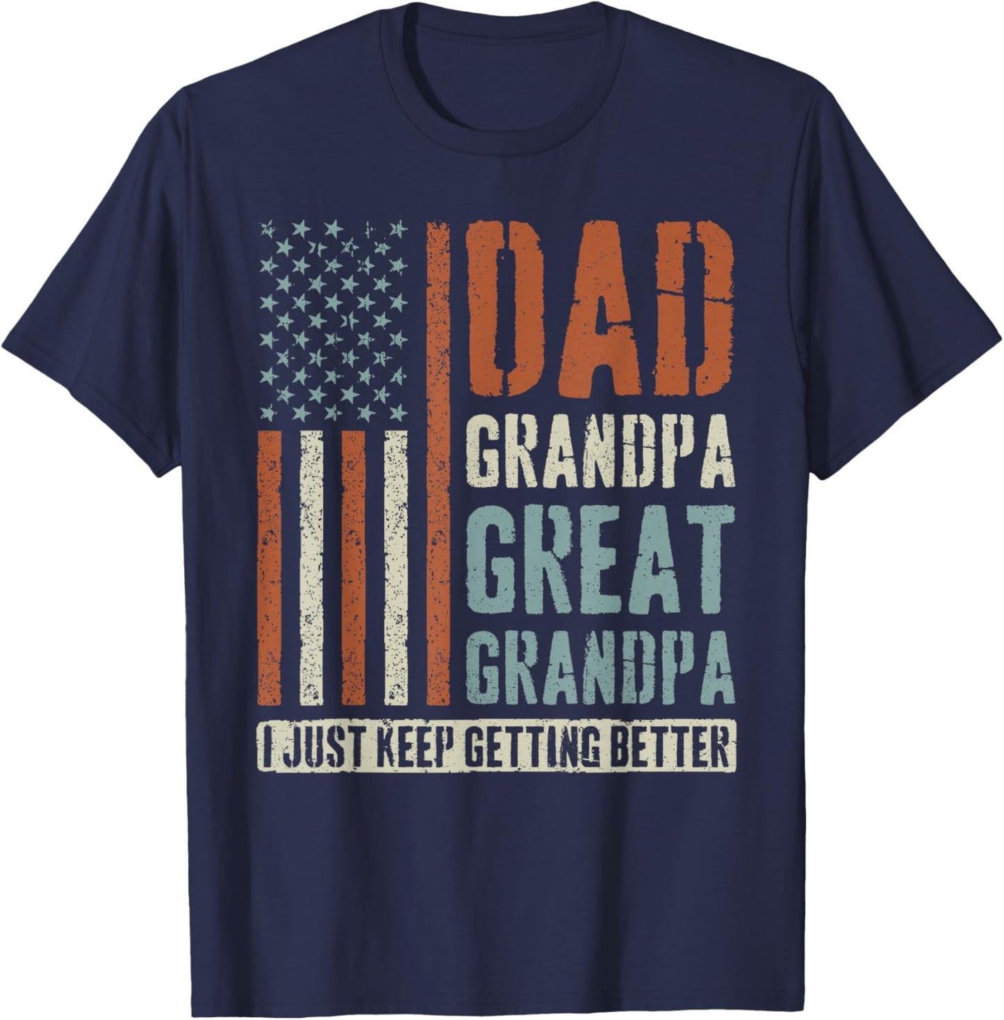 Dad Grandpa Great Grandpa T-Shirt - T-Shirt | Navy