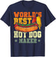 Hot Dog Adult World's Best Hot Dog Maker T-Shirt - T-Shirt | Navy