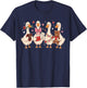 Cute Goose Valentine Girl Hearts Women Happy Valentines T-Shirt - T-Shirt | Navy