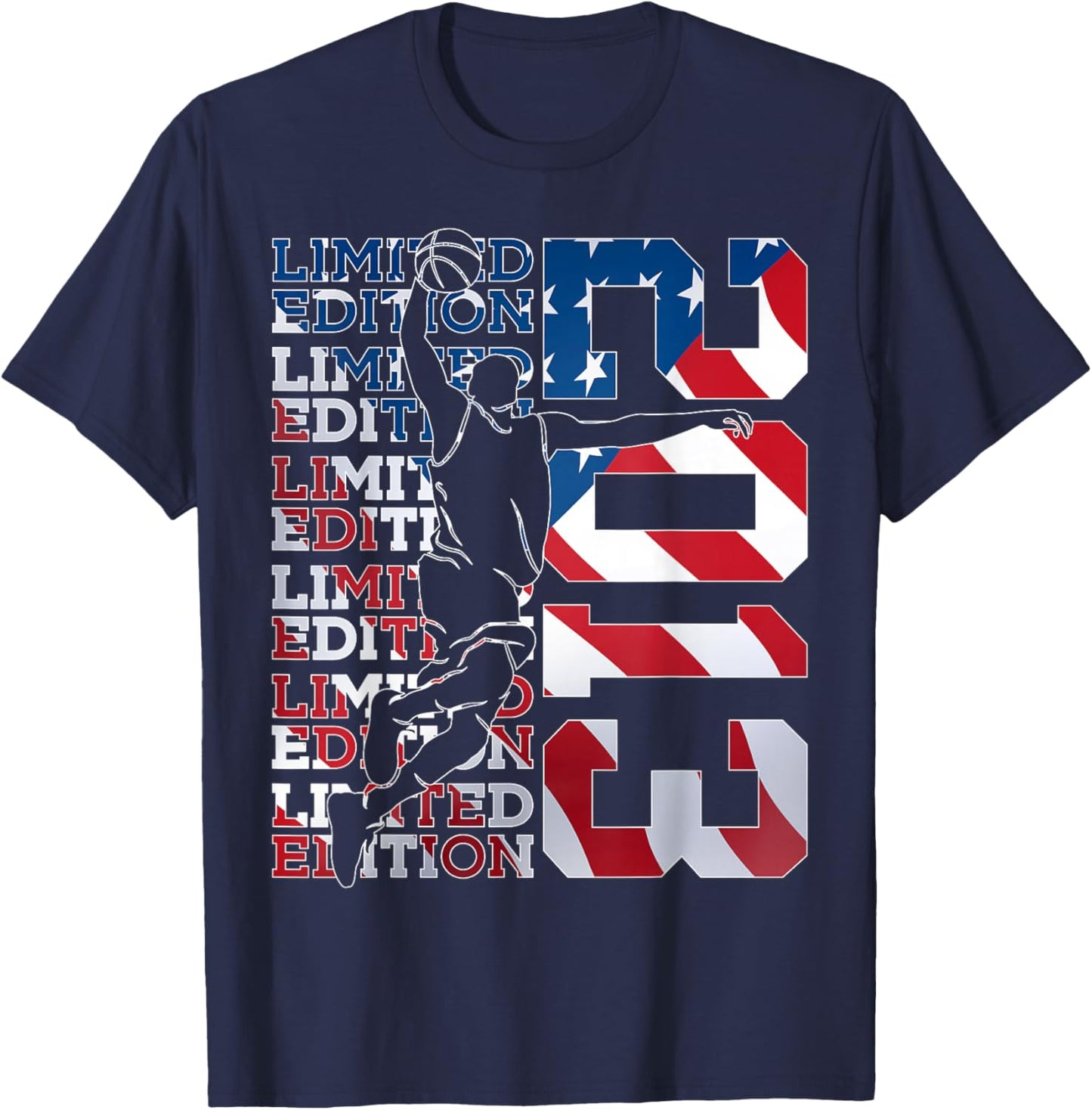 Limited Edition 2013 Basketball 13TH Birthday T-Shirt - T-Shirt | Navy