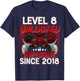 Level 8 Unlocked 8 Year Old Gifts for Boys 8th Birthday Boy T-Shirt - T-Shirt | Navy