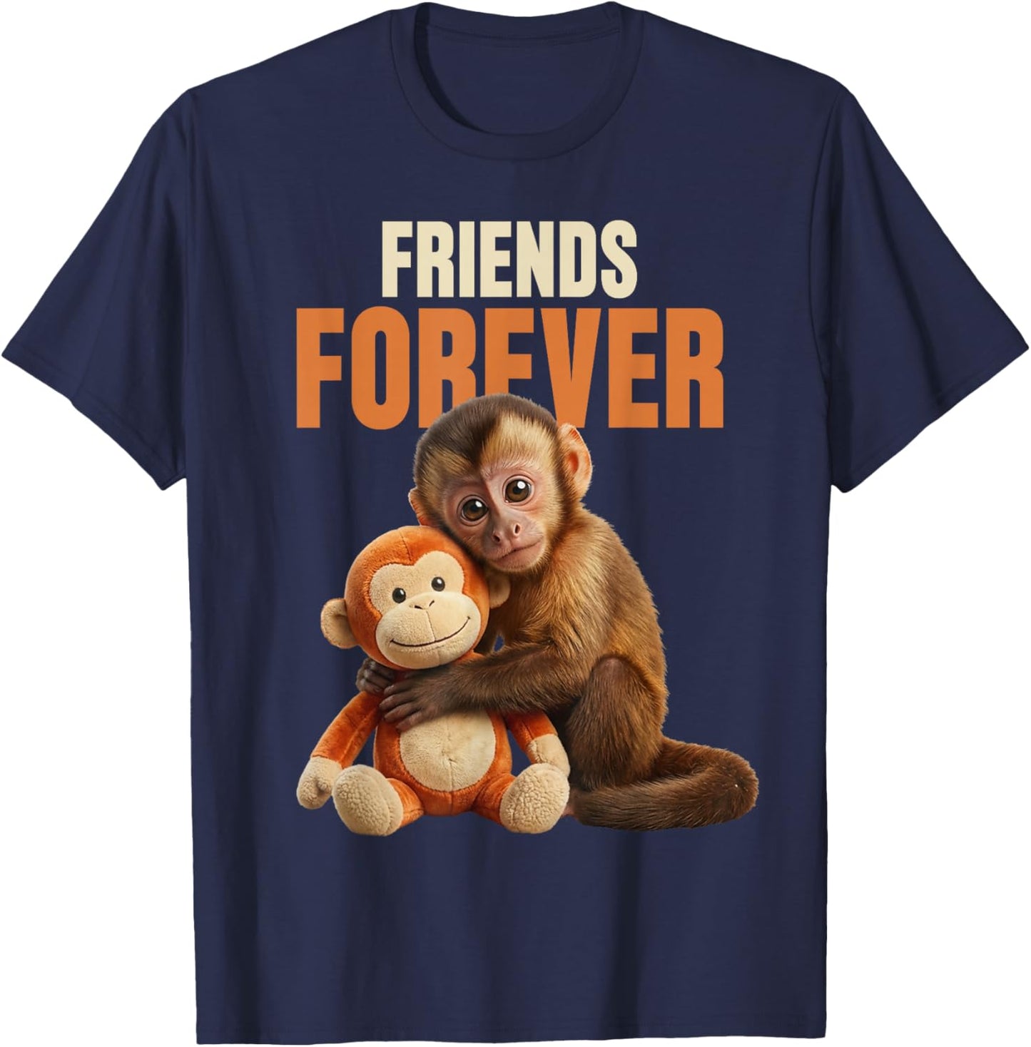 Baby Monkey Punch Friends Forever T-Shirt - T-Shirt | Navy