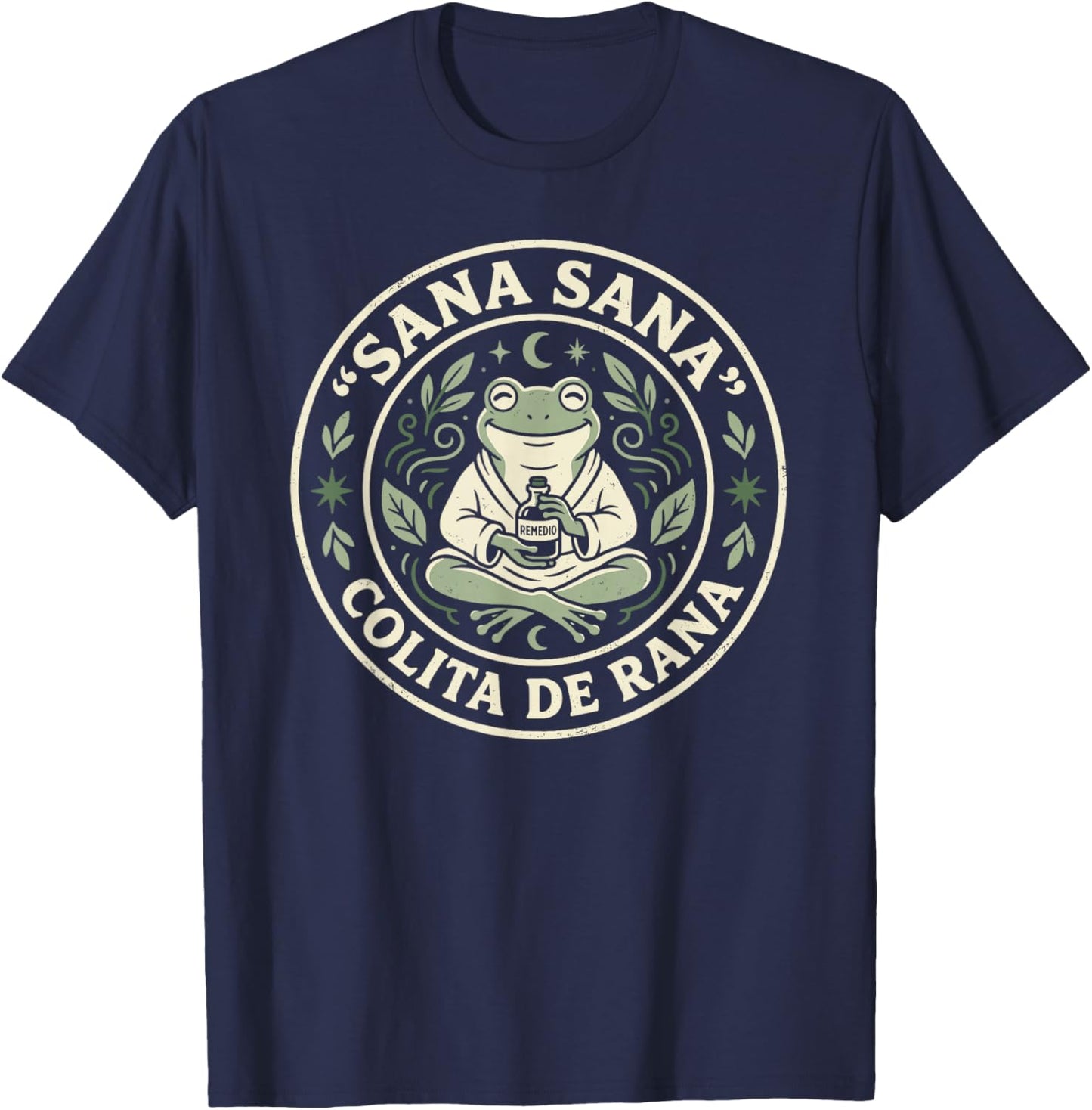 Sana Sana Colita De Rana Shirt Cute Frog Pediatric Nurse T-Shirt - T-Shirt | Navy
