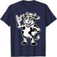 Funny Cow Sunglasses Rock Music Rock n Roll Cow Farm Animal T-Shirt - T-Shirt | Navy
