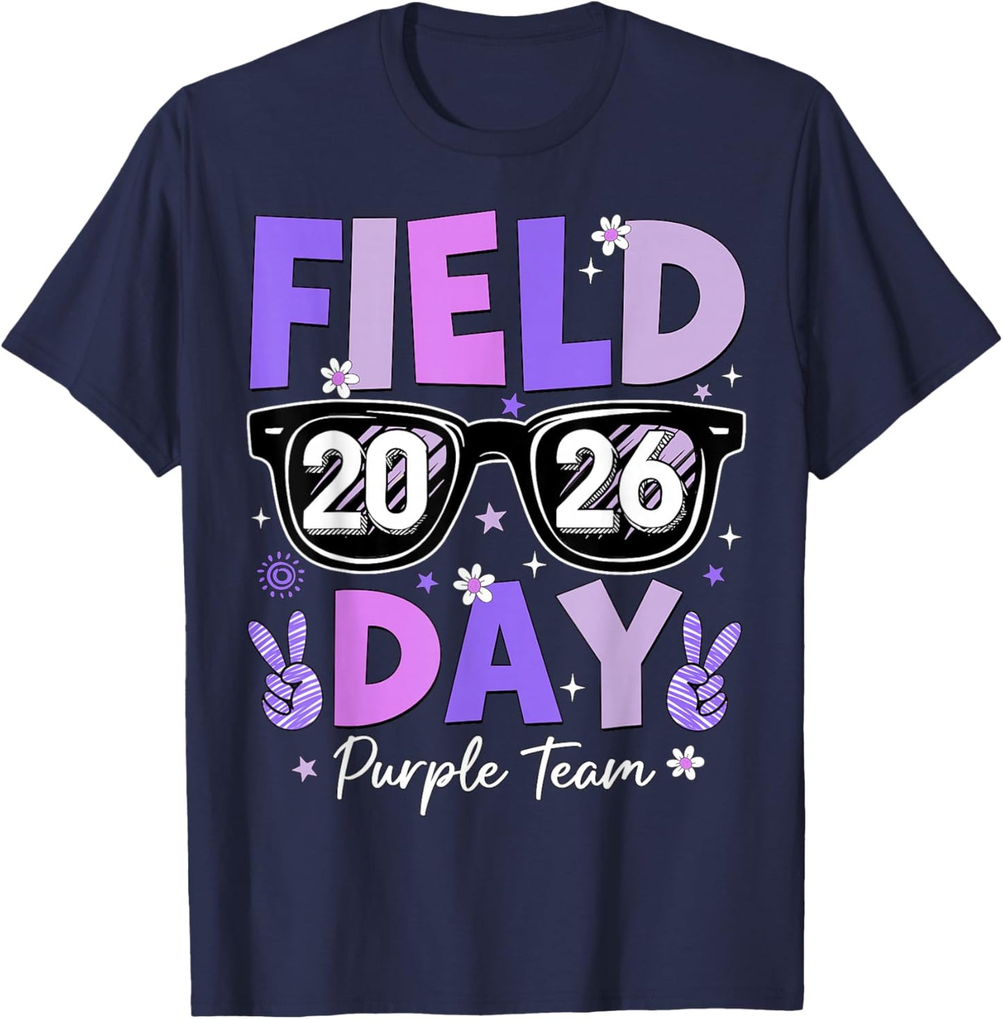 Field Day 2026 Purple Team Color Game Competition Boys Girls T-Shirt - T-Shirt | Navy