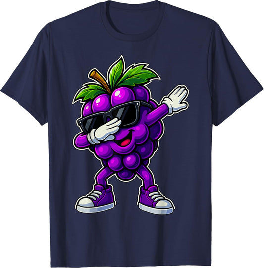 Dabbing Grape T-Shirt - T-Shirt | Navy