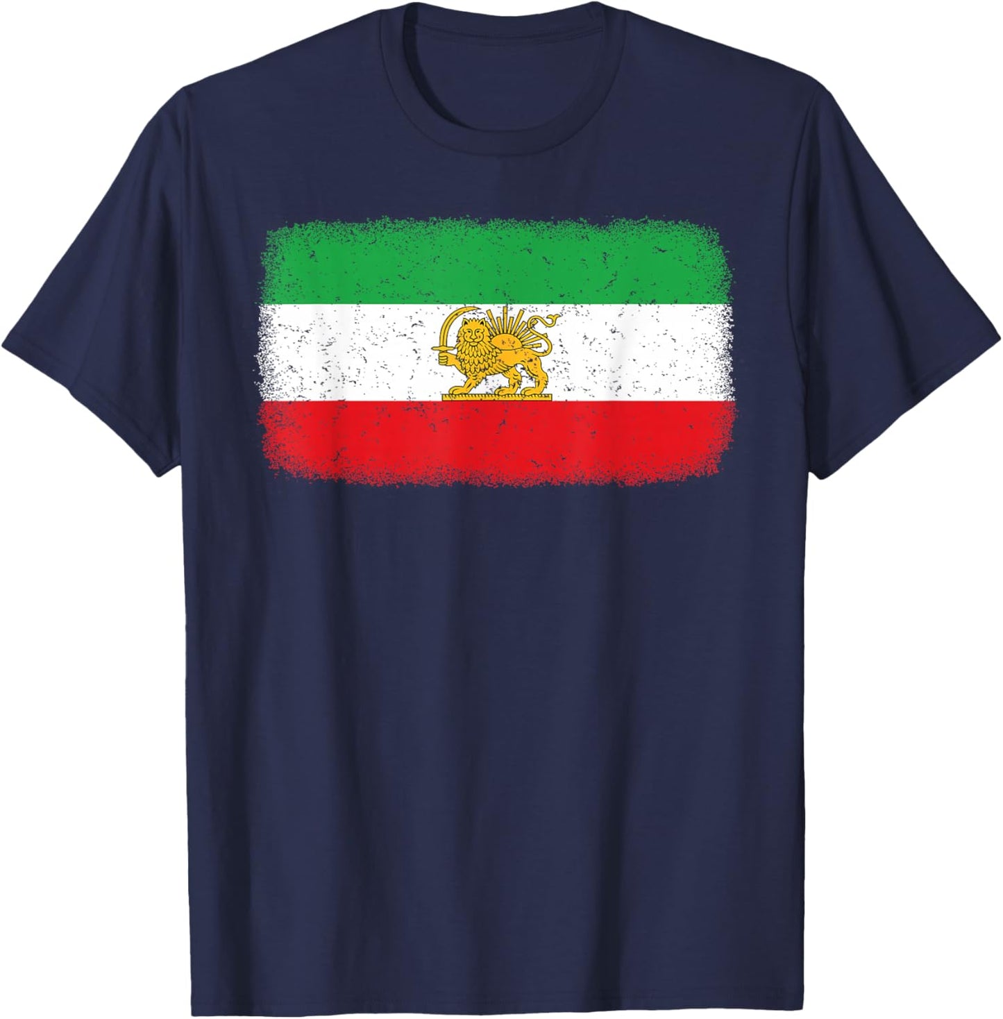 Iran Flag Lion Persian Men Women Kids T-Shirt - T-Shirt | Navy