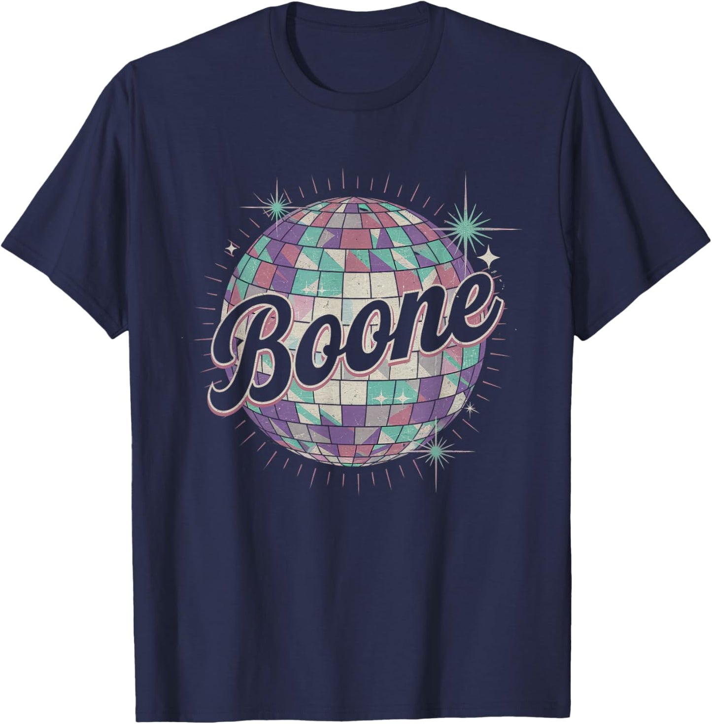 Boone Family Name I Love Boone 80's Vintage NC Retro T-Shirt - T-Shirt | Navy