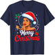 Merry Christmas Black Women African American Xmas Pajamas T-Shirt - T-Shirt | Navy