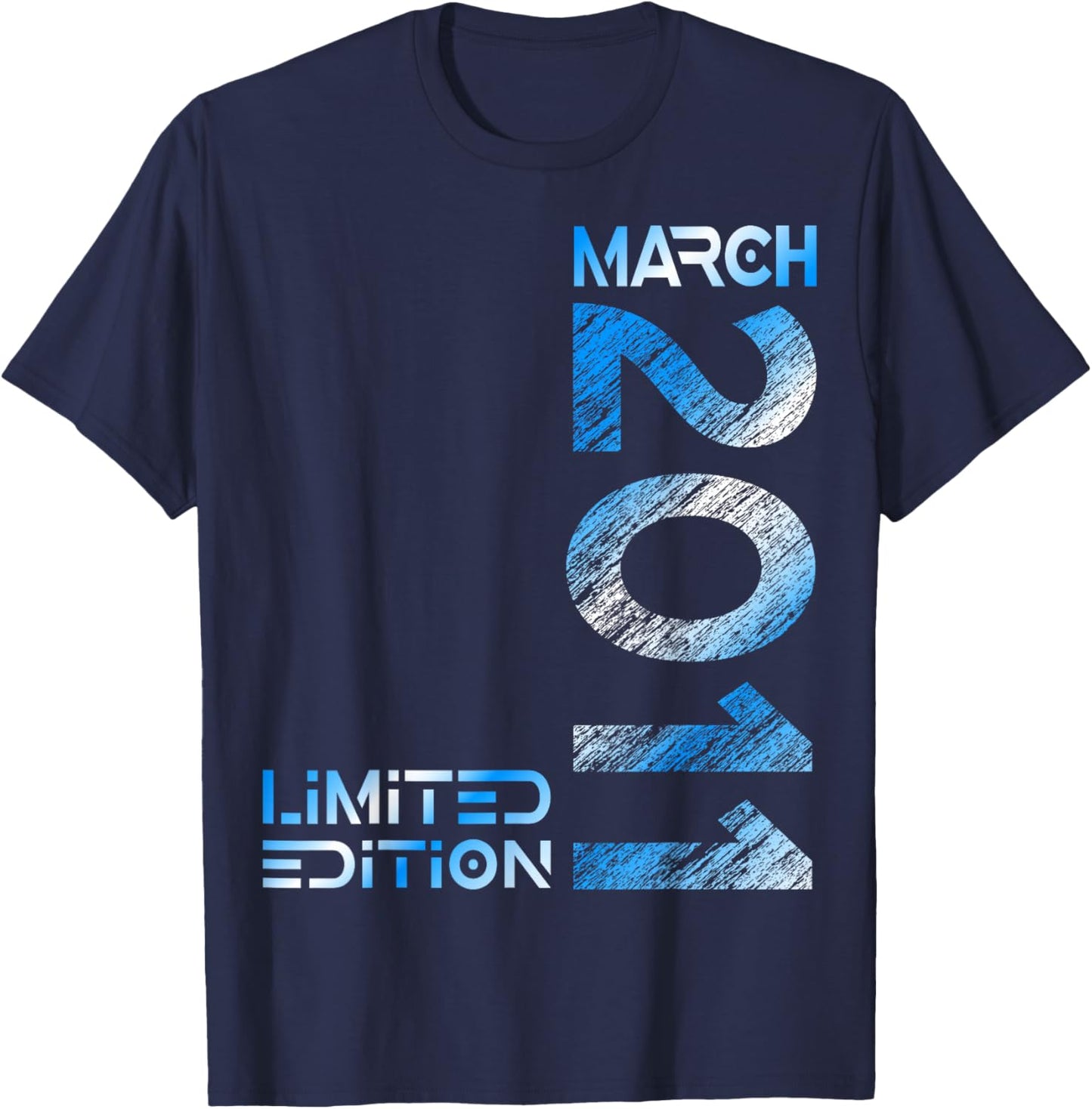 Limited Edition March 2011 Vintage 15. Birthday T-Shirt - T-Shirt | Navy