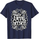 The Devil Herself Retro Occult Women Gothic Dark Feminine T-Shirt - T-Shirt | Navy