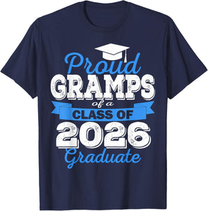 Super Proud Gramps of 2026 Graduate Senior Graduation Family T-Shirt - T-Shirt | Navy