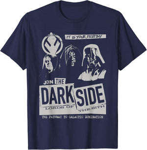 Star Wars Revenge of The Sith Join The Dark Side T-Shirt - T-Shirt | Navy