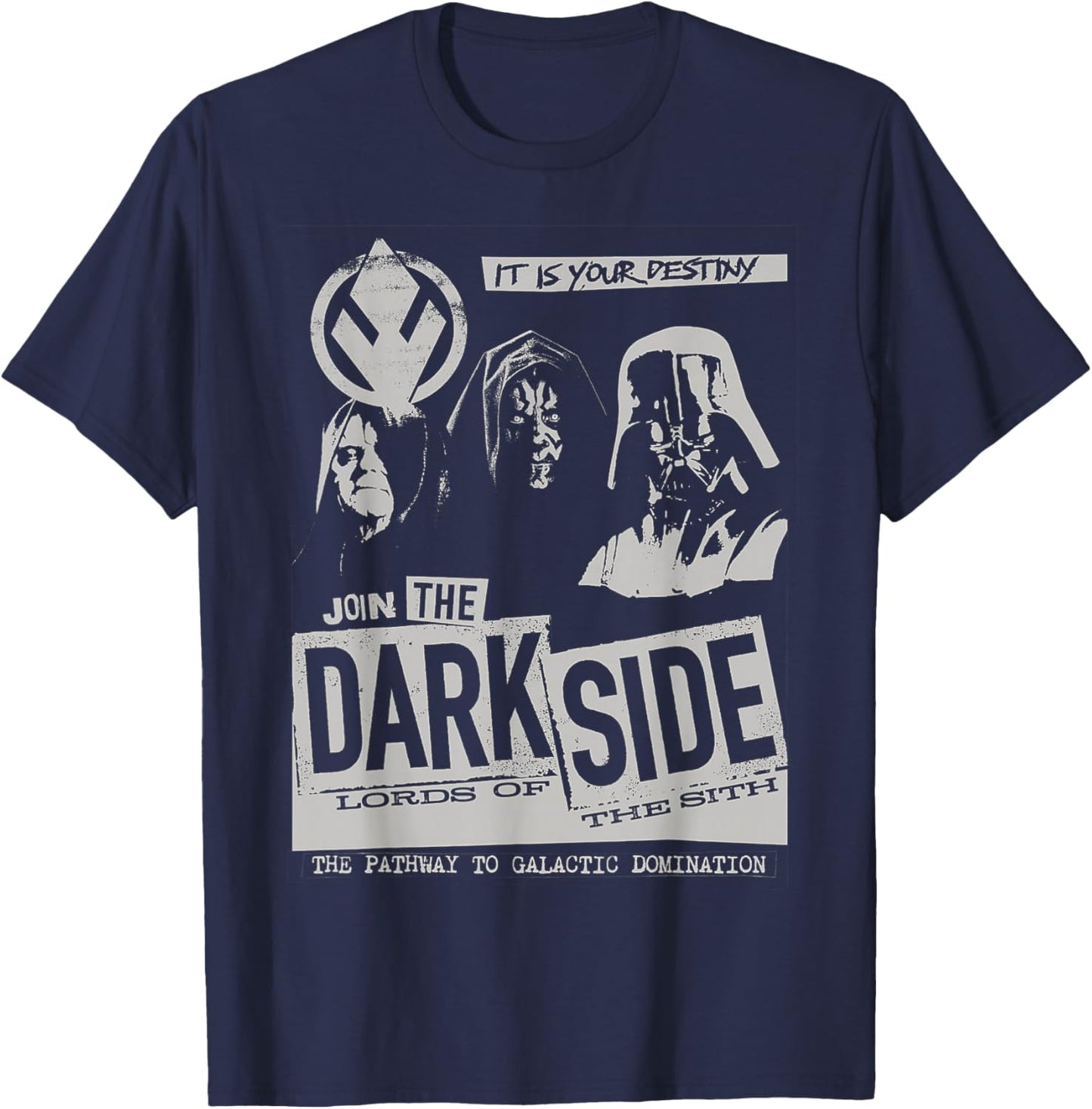 Star Wars Revenge of The Sith Dark Side Lords T-Shirt - T-Shirt | Navy