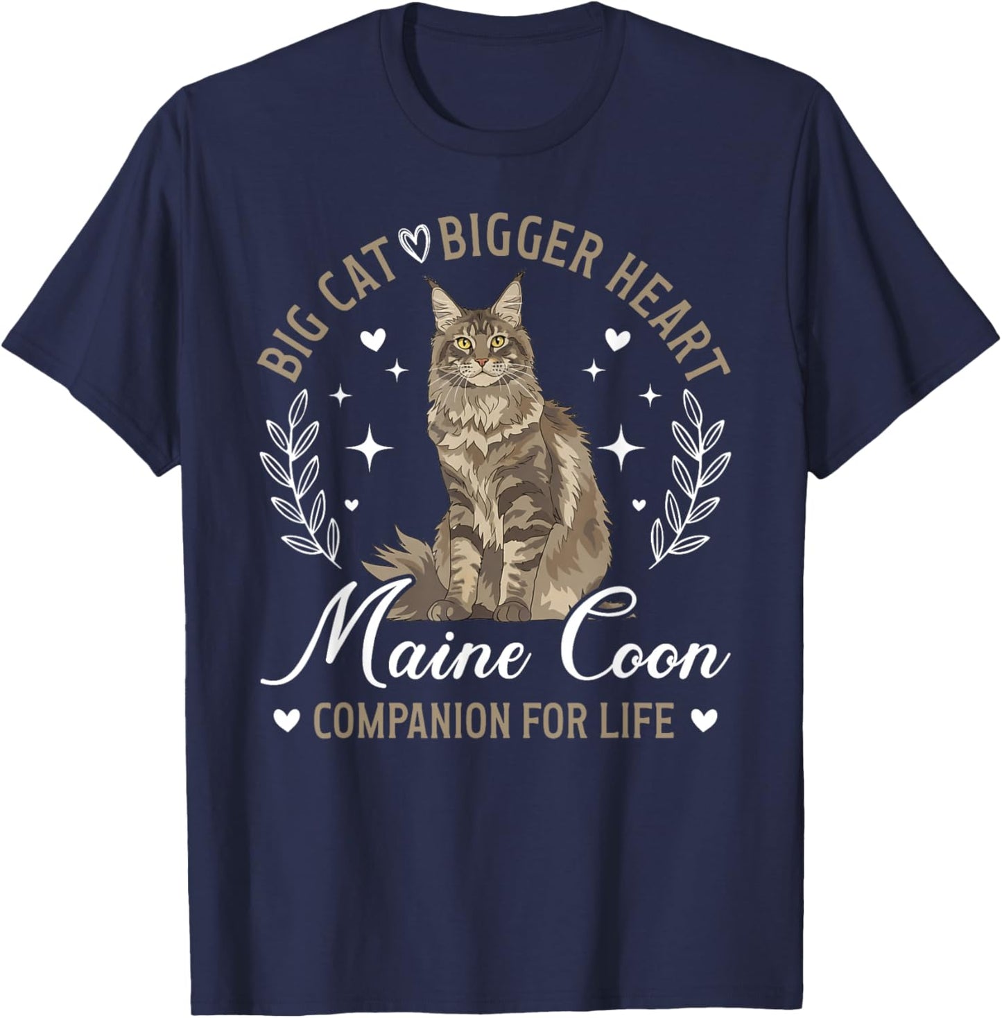 Maine Coon Companion Maine Coon Cat Owner Maine Coon Lover T-Shirt - T-Shirt | Navy