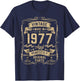 Vintage 1977 49yr 49th Birthday Gifts 49 Years Old T-Shirt - T-Shirt | Navy