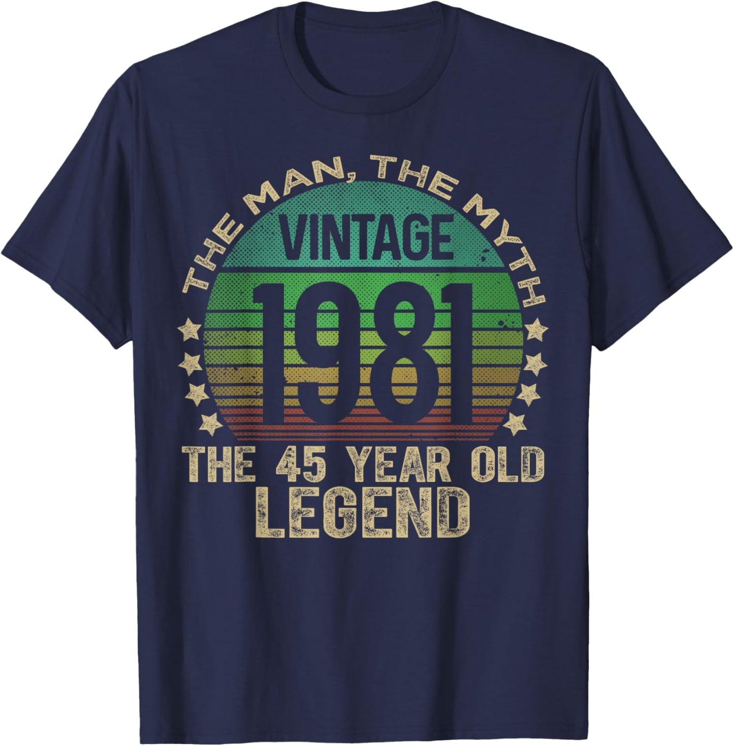 45 Year Old Gifts Vintage 1981 Limited Edition 45th Birthday T-Shirt - T-Shirt | Navy