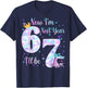 Now I'm 6 Next Year I'll be 7 Mermaid Themed 6th Birthday T-Shirt - T-Shirt | Navy