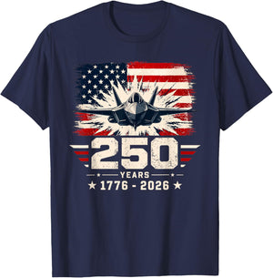 250th Anniversary USA Patriotic 250 Years American 4th July T-Shirt - T-Shirt | Navy