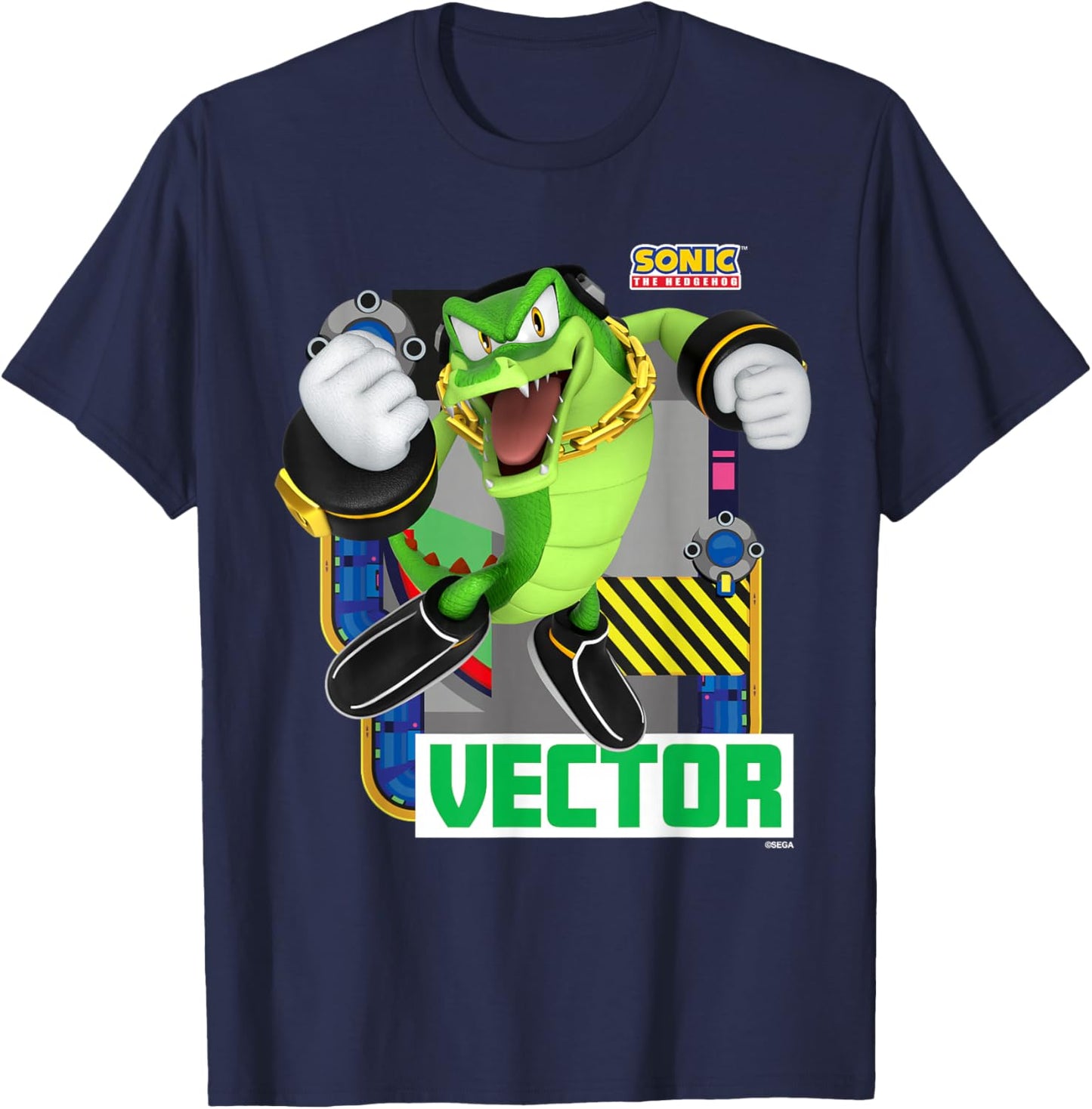 Sonic The Hedgehog - in The Zone - Vector T-Shirt - T-Shirt | Navy