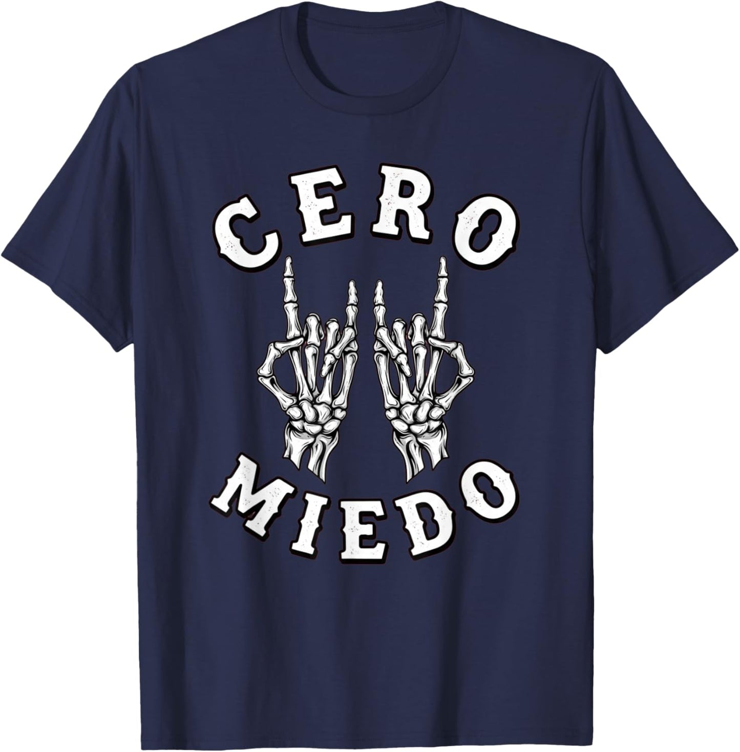 Cero Miedo Hand Sign Spanish Courage Men T-Shirt - T-Shirt | Navy