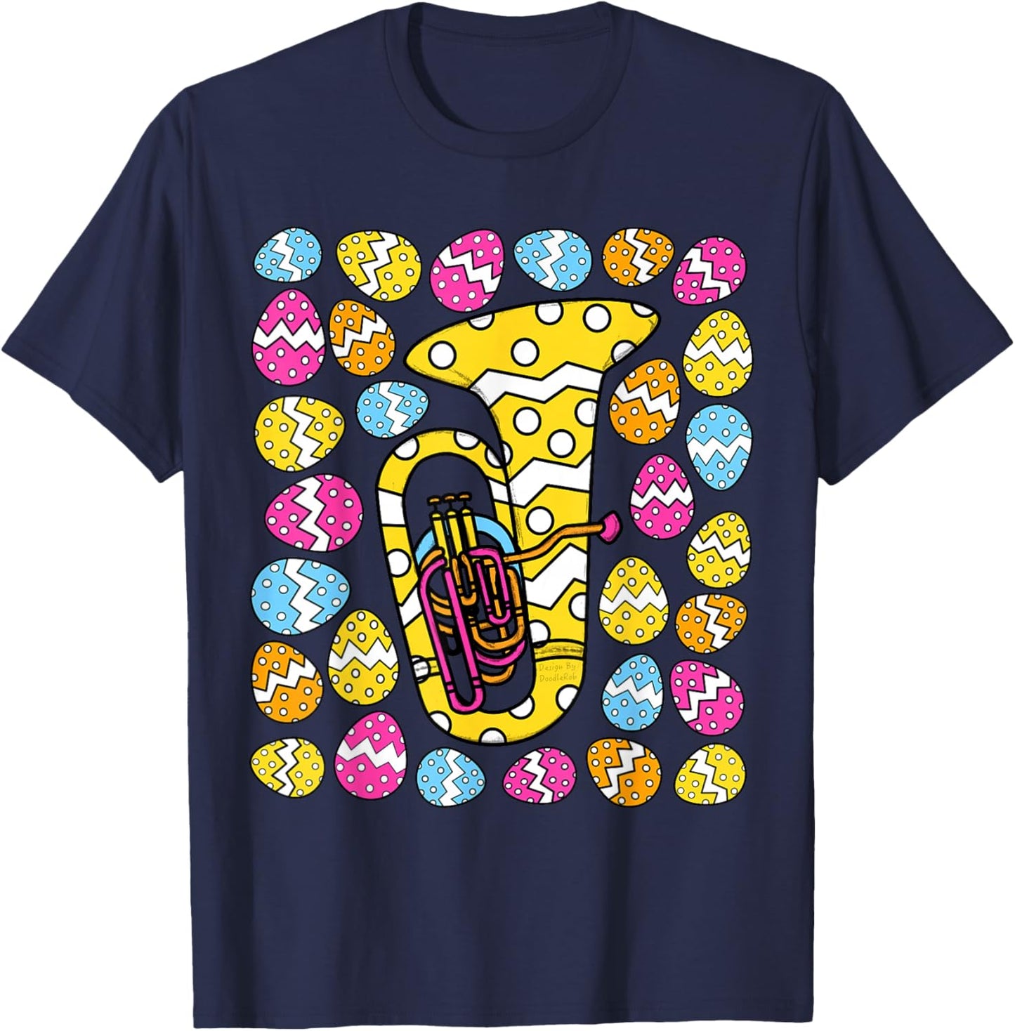 Tuba Easter Tubaist Brass Musician Music Teacher T-Shirt - T-Shirt | Navy