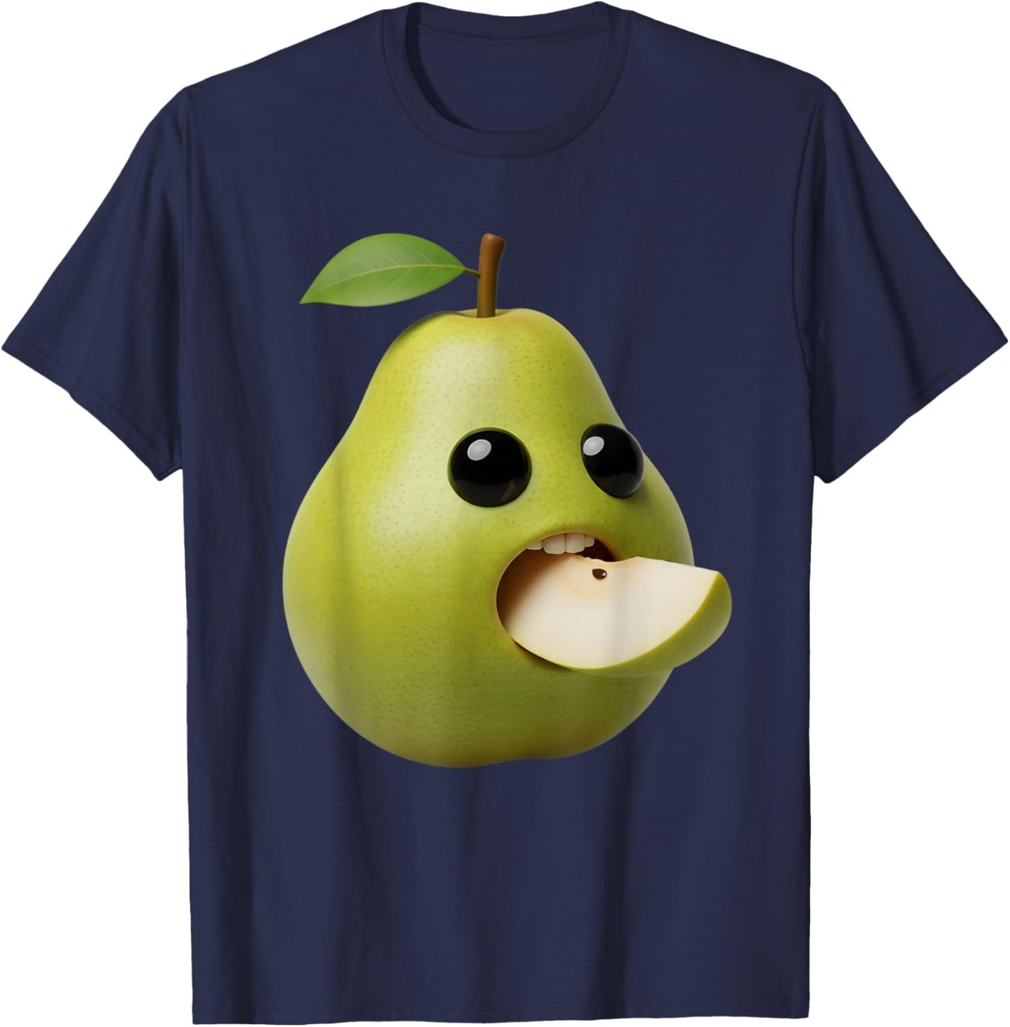 Niche Fruits Funny Pear Meme Brainrot Surreal T-Shirt - T-Shirt | Navy