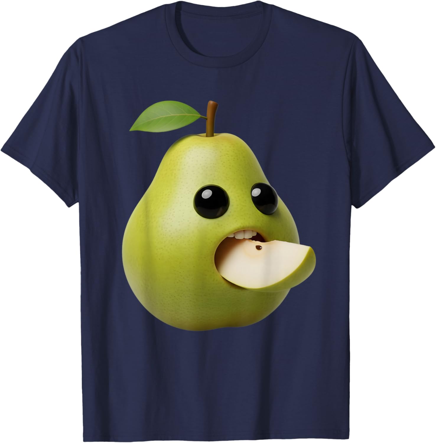 Niche Fruits Funny Pear Meme Brainrot Surreal T-Shirt - T-Shirt | Navy