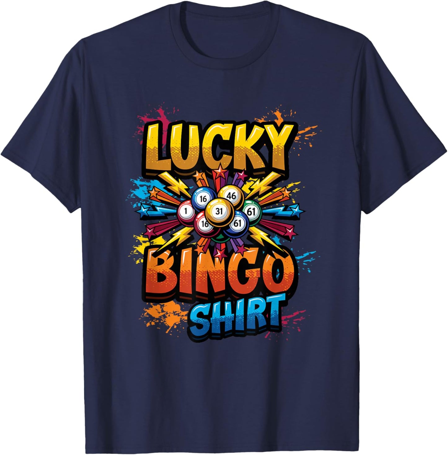Lucky Bingo Game Player Quote This is My Lucky Bingo T-Shirt - T-Shirt | Navy