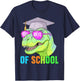 100 Days of School Dinosaur 100 Days Smarter 100th Day Kids T-Shirt - T-Shirt | Navy