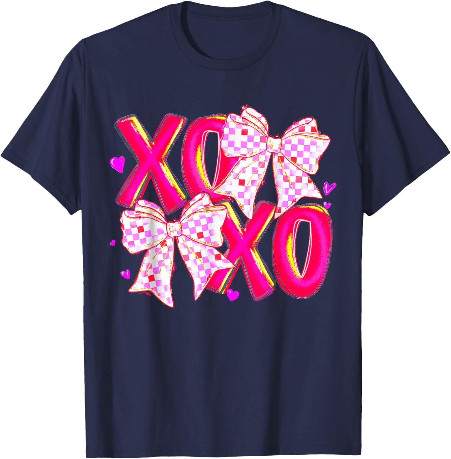 Coquette Valentines XOXO T-Shirt - T-Shirt | Navy