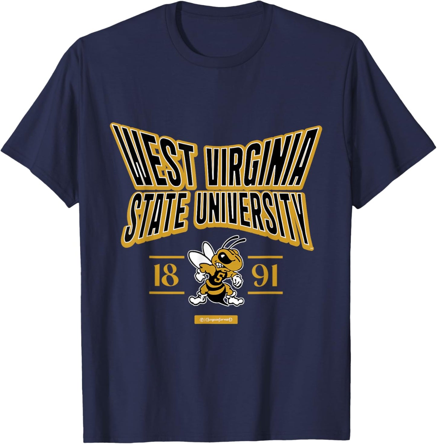 West Virginia State University Stretch Emblem HBCU T-Shirt - T-Shirt | Navy