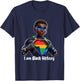 Strong Black History King with Pride and Powerful Heritage T-Shirt - T-Shirt | Navy