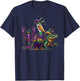 Alligator Crawfish Pelican Mardi Gras New Orleans Louisiana T-Shirt - T-Shirt | Navy