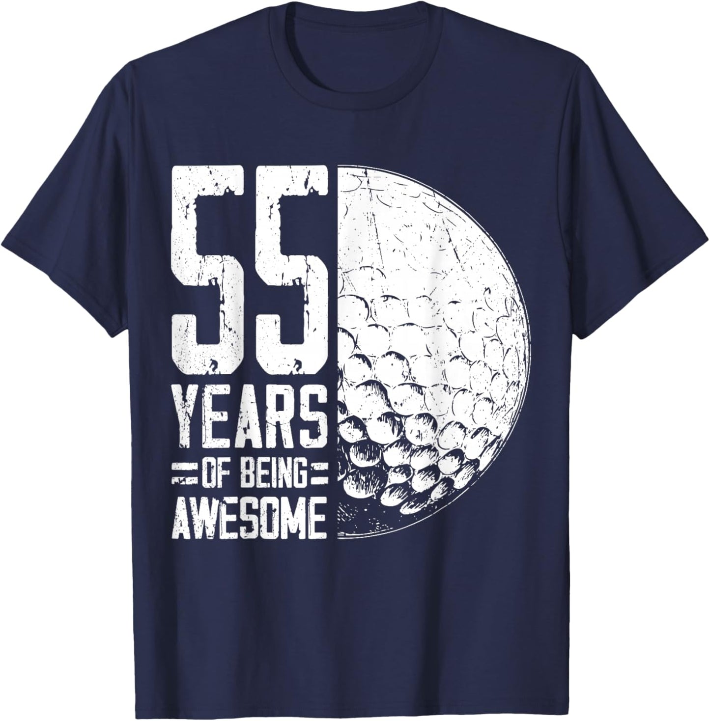 55th Birthday Men Golf Player Golf 55 Years Old T-Shirt - T-Shirt | Navy