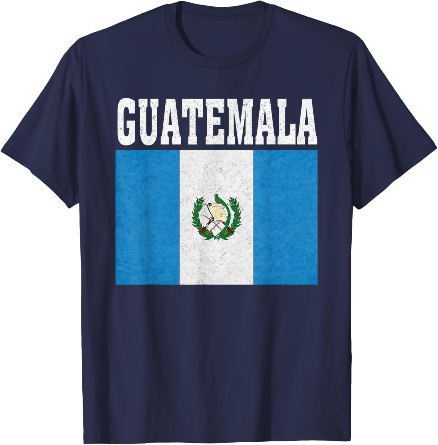 Guatemala Flag Patriotic National Roots Souvenir T-Shirt - T-Shirt | Navy
