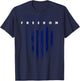 On Back USA Patriotic Pride Grunge American Flag Freedom T-Shirt - T-Shirt | Navy