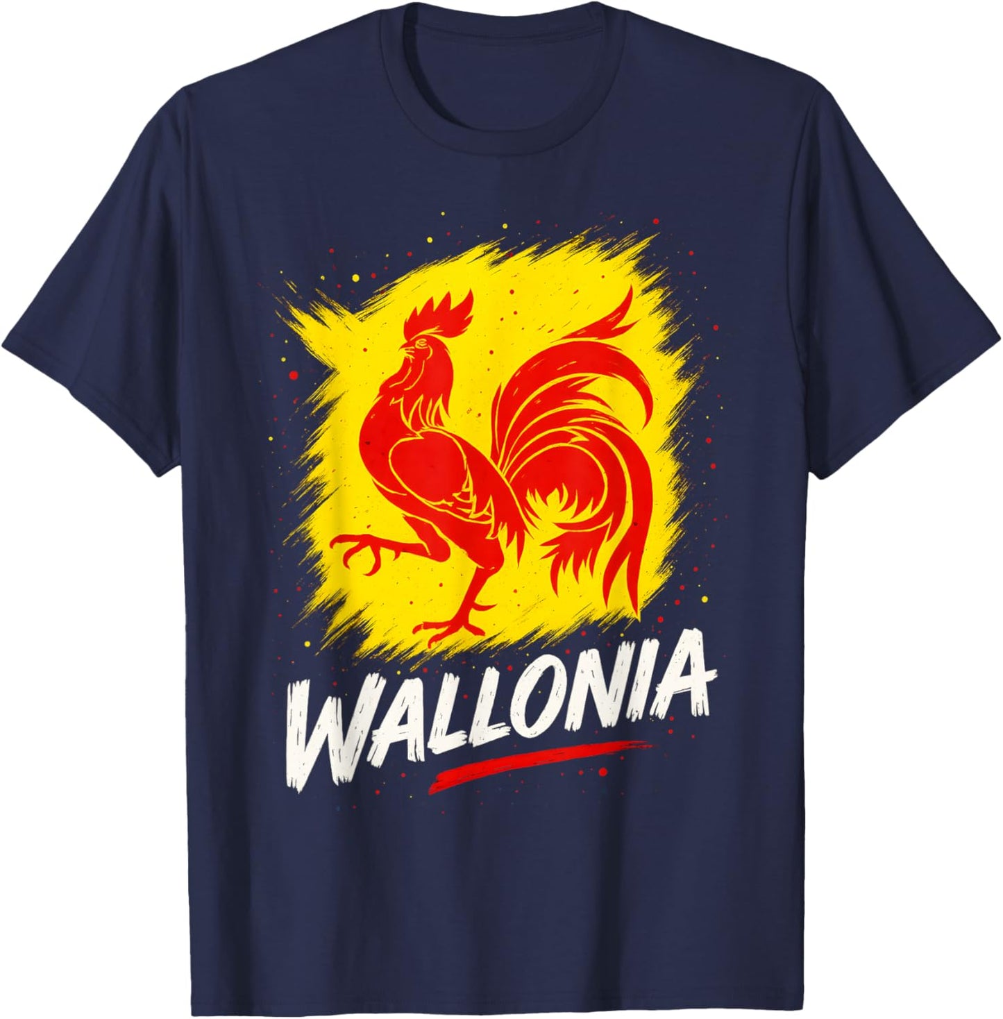 Wallonia Flag Walloon Pride T-Shirt - T-Shirt | Navy
