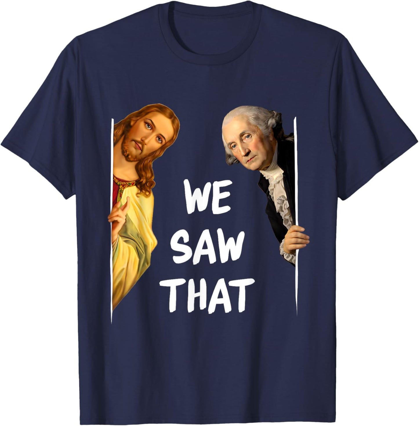 George Washington and Jesus T-Shirt - T-Shirt | Navy