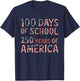 Celebrate 100 Days of School with America 250 Years Spirit T-Shirt - T-Shirt | Navy