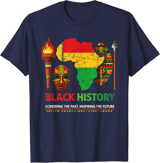 Black History Month African Culture Pride Heritage Design T-Shirt - T-Shirt | Navy