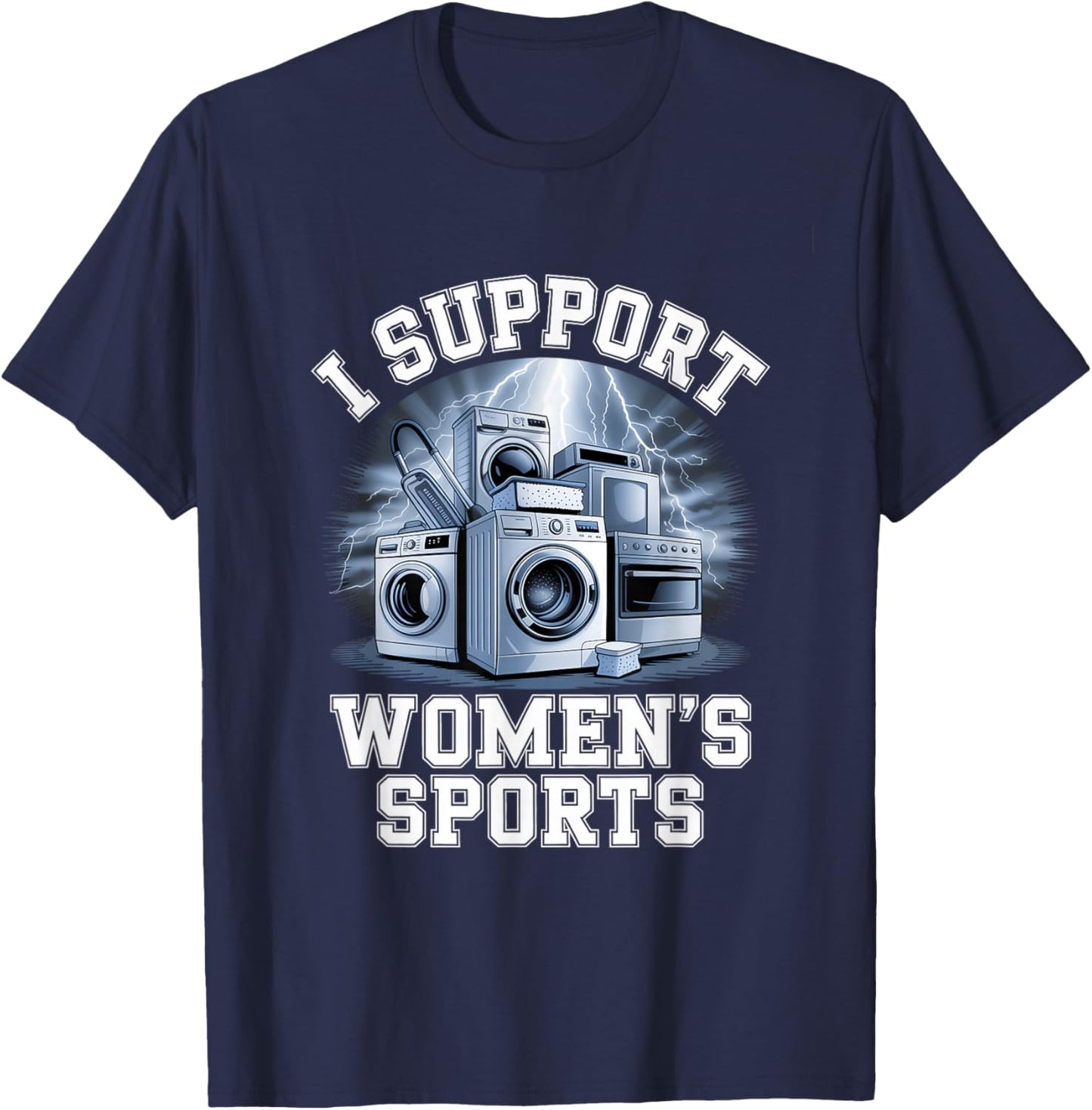 I Support Sports Unwearable Aduld Humor Bootleg T-Shirt - T-Shirt | Navy