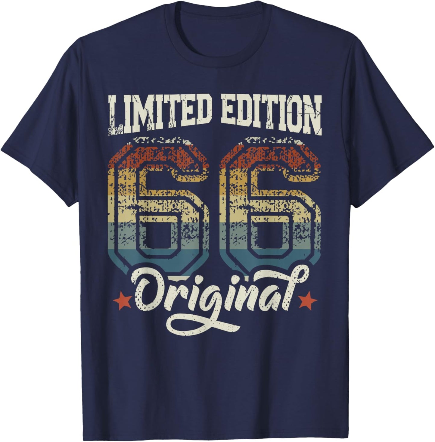 60th Birthday Man Woman 60 Years 1966 Decorative Gift Funny T-Shirt - T-Shirt | Navy