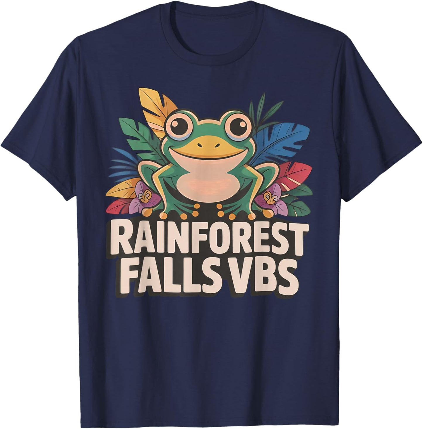 Rainforest Falls VBS 2026 Vacation Bible School Christian T-Shirt - T-Shirt | Navy