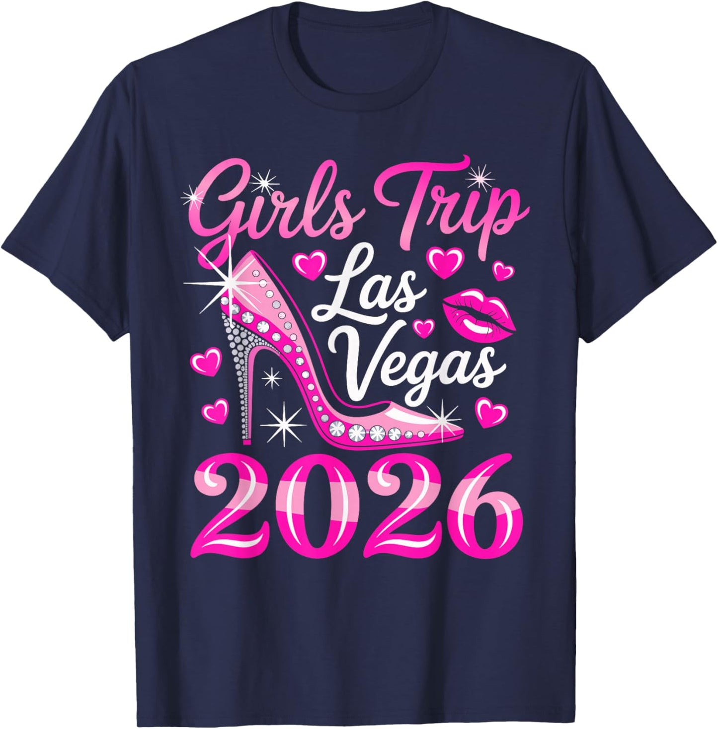 Girls Trip Las Vegas 2026 Bachelorette Squad T-Shirt - T-Shirt | Navy